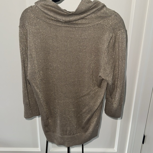 Banana Republic Cowl Neck Women's Sparkling Tan Sweater - Picture 5 of 6